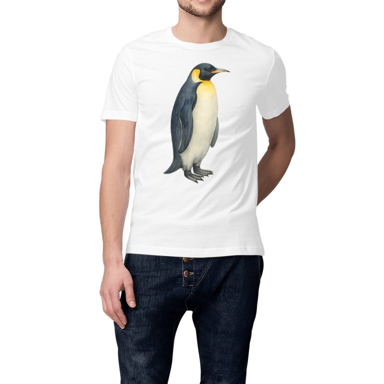 T-shirt bio Manchot empereur. Unisexe
