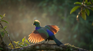 Le turaco violet, l'emblème discret des forêts tropicales pour les amoureux d'oiseaux