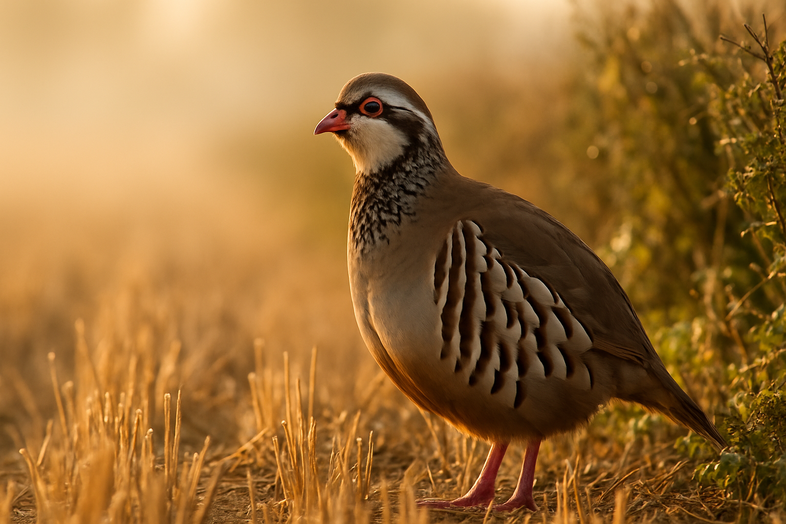 Perdrix rouge : portrait naturaliste d'une gallinacée des plaines